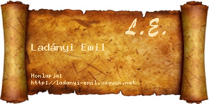 Ladányi Emil névjegykártya